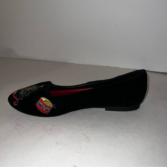 VINTAGE WORTHINGTON embroidered velvet Christmas flats 7 - Picture 8 of 8
